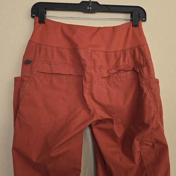 Prana Kanab Clay Rust Orange Organic Cotton Blend Jogger Hiking Pants Sz S - Picture 10 of 16
